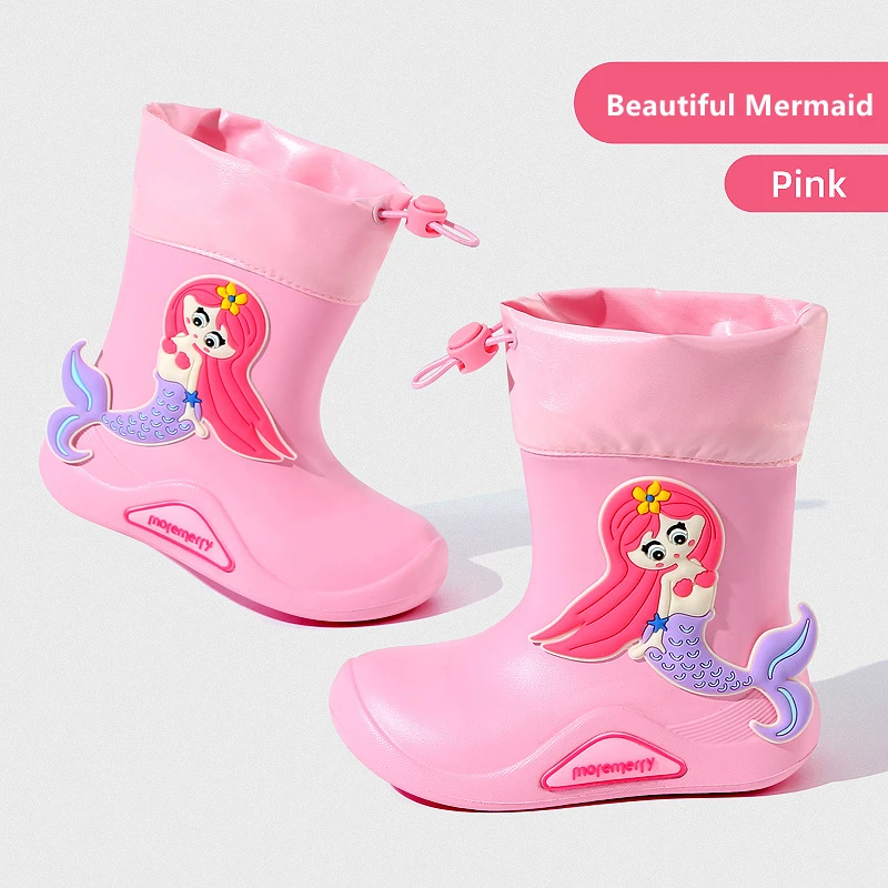 Нескользящие детские непромокаемые ботинки для девочек, детские непромокаемые ботинки для малышей, милая водонепроницаемая обувь для мальчиков, резиновая обувь