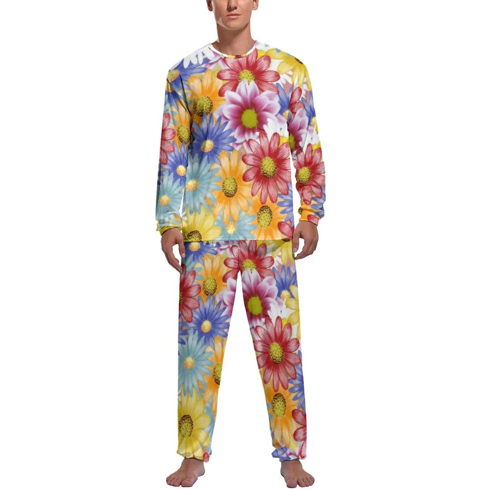 Красочные пижамы с цветочным принтом 