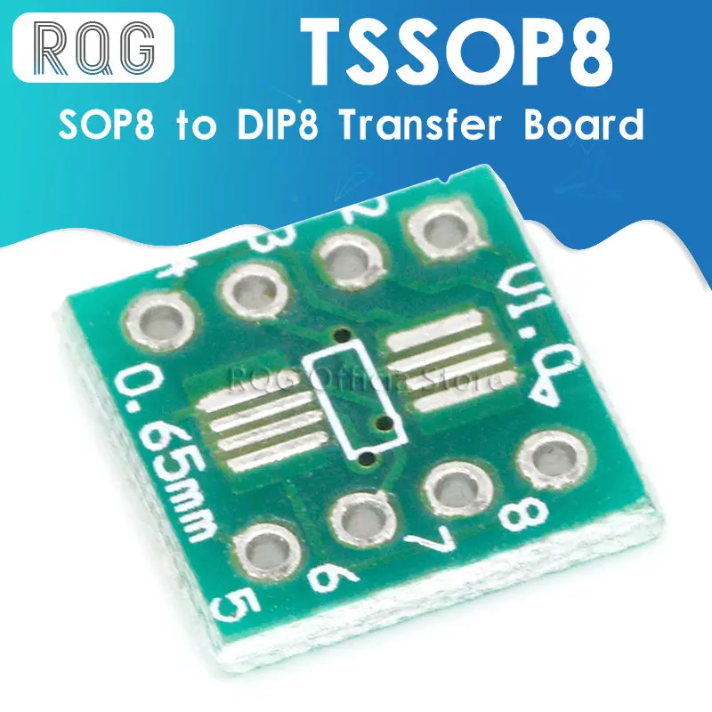 20ШТ Переходная плата TSSOP8 SSOP8 SOP8 для DIP8 DIP Pin-адаптер шага платы