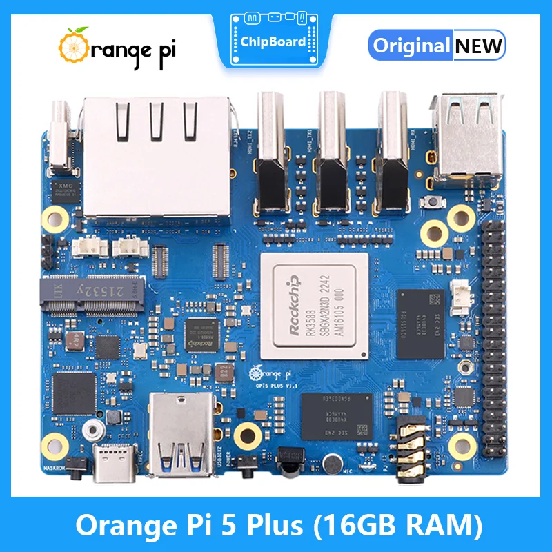 Orange Pi 5 Plus 16G RAM Одноплатный Компьютер RK3588 PCIE Модуль Внешний WiFi-BT SSD 8K Orange Pi5 Plus Демонстрационная плата разработки