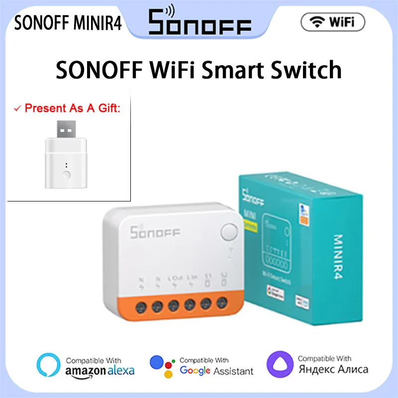 20ШТ Sonoff MINIR4 WiFi Smart Switch 10A Mini Extreme 2-Полосное Управление Реле 