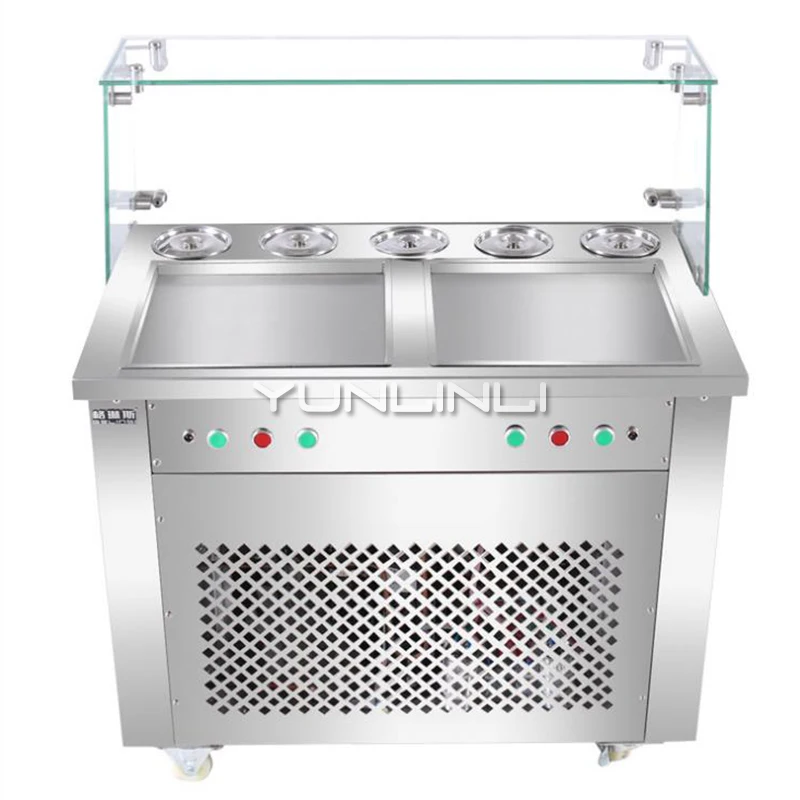 Коммерческая машина для смешивания мороженого, Машина для перемешивания йогурта с двойным управлением, машина для производства рулетов для мороженого HX-CB25S