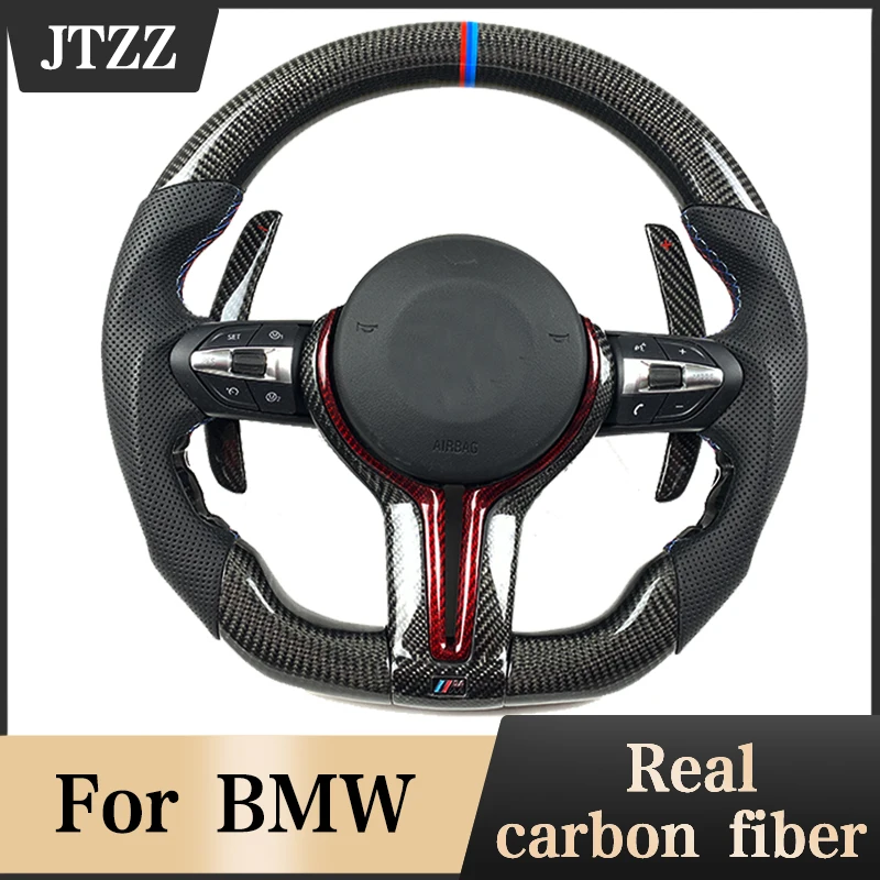 Для BMW F10 F30 F32 F34 F15 F16 F22 M Sport Рулевое колесо из углеродного волокна на заказ