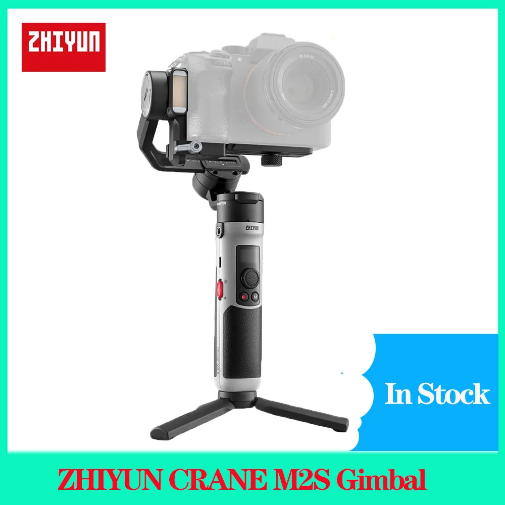 ZHIYUN CRANE M2S Ручной Стабилизатор для Компактной экшн-камеры Sony Canon, 3-Осевой Стабилизатор, светодиодный Заполняющий светильник для iPhone 14 PRO MAX