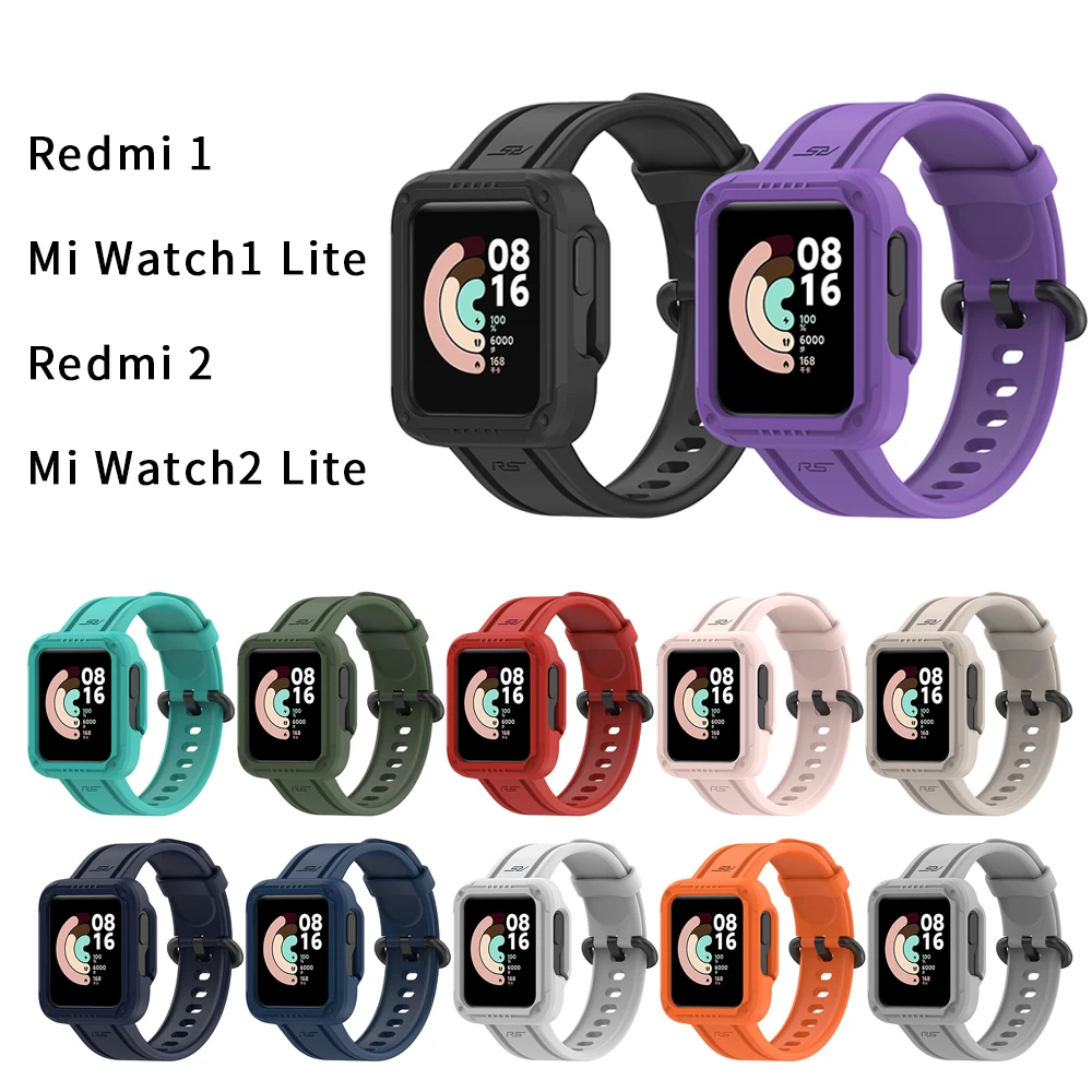 Силиконовый Ремешок Для Часов Xiaomi Redmi Watch 2 Lite SmartWatch Band Браслет Mi Watch2 Lite Защитный Чехол Защитная Крышка