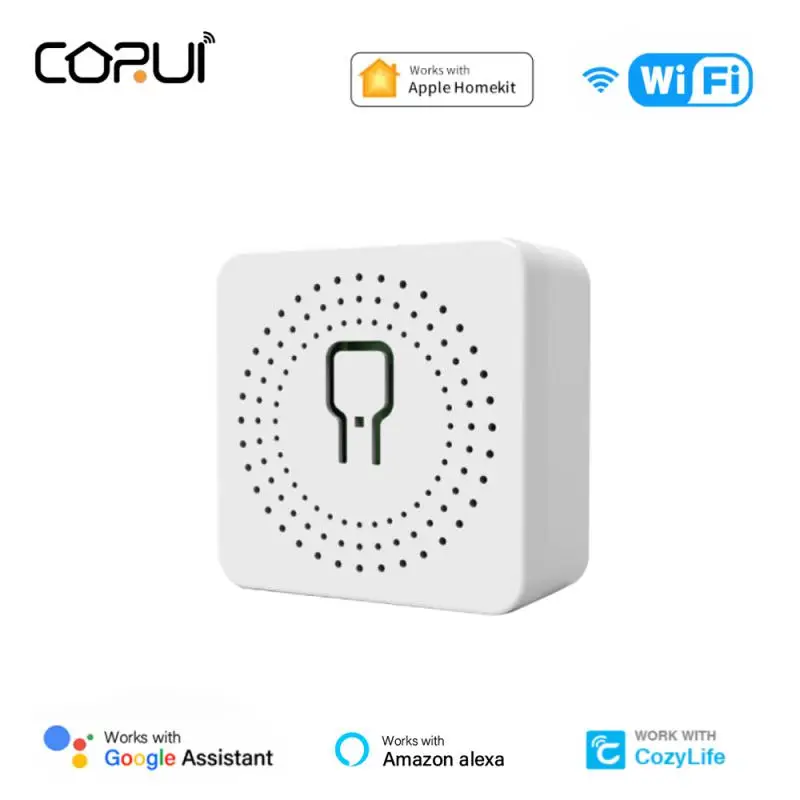 CORUI 16A Homekit/Cozylife Smart Switch Мини WIFI Двухпозиционный Модуль Управления Выключателем Alexa Google Home Голосовое Устройство Включения-выключения